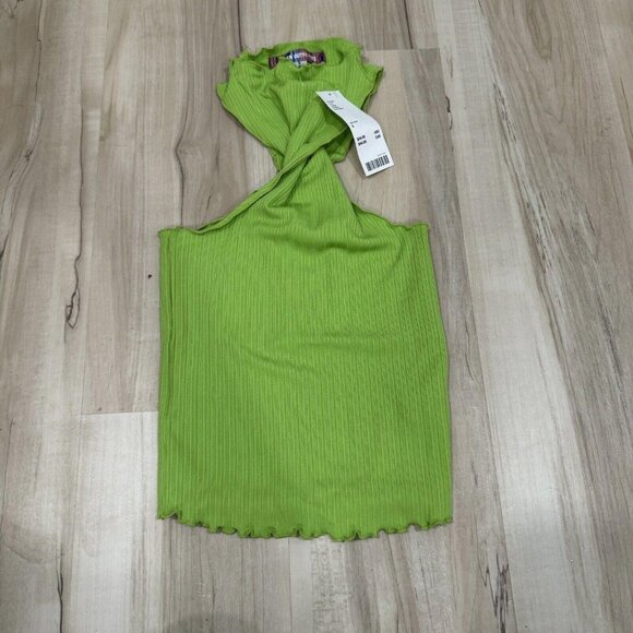 Women’s‎ Urban Outfitters Green Shirt Croptop Size Small - Picture 1 of 6
